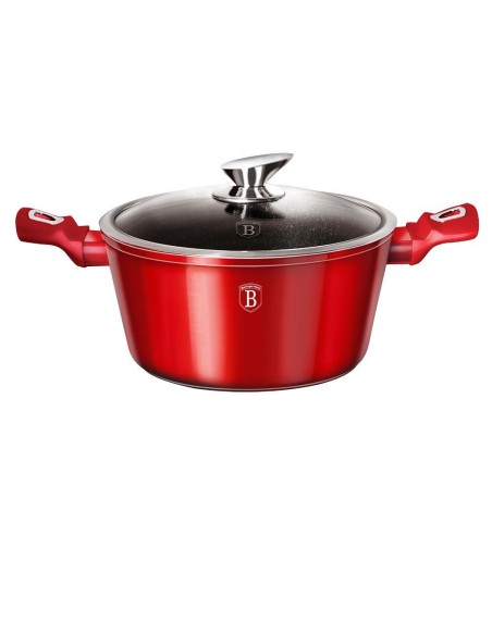 Oala cu capac 7.5 Litri, Berlinger Haus, 30 cm, Burgundy Metallic Line, BH 6192
