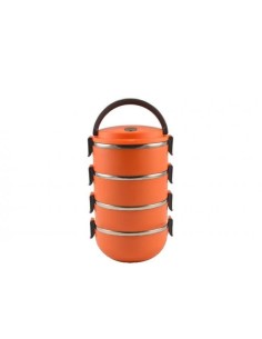 Recipiente pentru transport mancare, plastic, set 4 buc,...