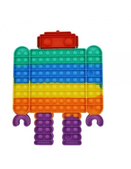 Jucarie senzoriala antistres pentru copii, Pop It Now, Robot Urias, Multicolor, Model 3