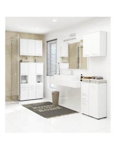 Dulap baie, placa laminata, 1 sertar, 3 rafturi, 2 usi,... 2