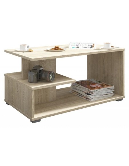 Masa de cafea, placa laminata, stejar, 90x51x45 cm