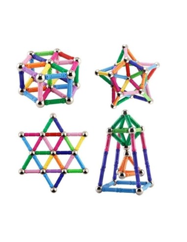Set de constructie cu magnet, Magnastix, 157 de...