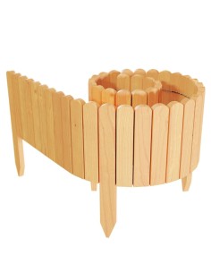 Gard de gradina decorativ din lemn, natur, 200x30 cm