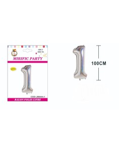 Balon din folie metalizata argintie, Mirific Party,...