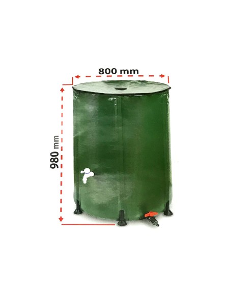Rezervor 500 L cu robinet pentru apa de ploaie, pliabil