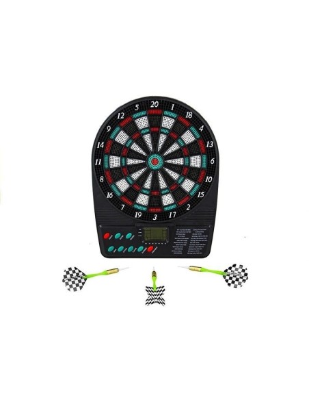 Joc de darts electronic cu display, 18 jocuri, 3 sageti, 2-8 jucatori, LeanToys, 1654