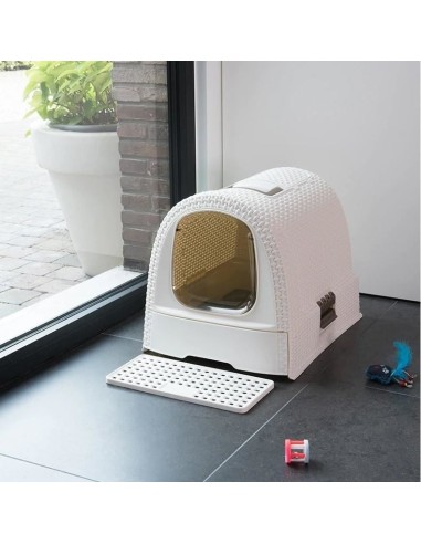 Litiera cu acoperis, usa batanta, filtru, crem,...