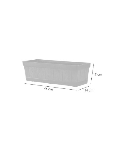 Jardiniera Woodeff, PP natural 46x14x17 cm