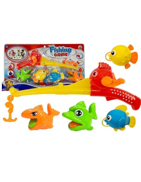 Set de pescuit, undita pentru copii, cu pestisori, LeanToys, 4074