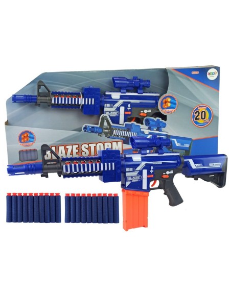 Pusca Mitraliera electrica de jucarie, cu gloante de spuma, pentru copii, LeanToys, 4806