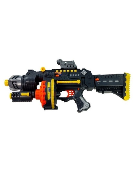 Pusca Mitraliera electrica de jucarie, cu gloante de spuma si tinta, pentru copii, LeanToys, 5087