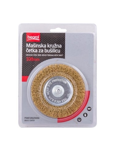 Perie sarma alama, circulara, cu tija, 100 mm,...