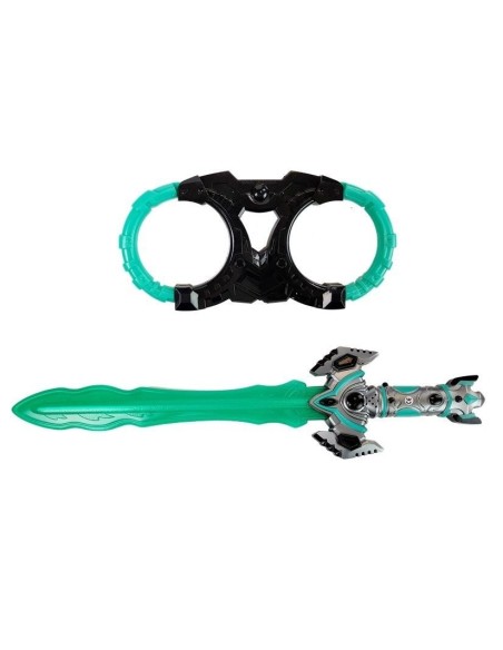 Set de joaca SF pentru copii, pistol laser, sabie laser si catuse, LeanToys, 7099