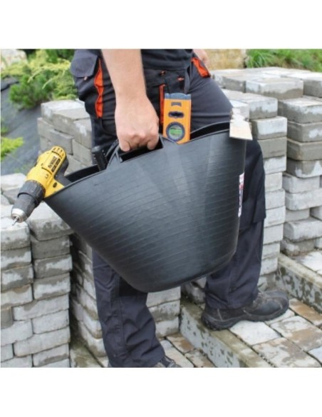 Galeata pentru constructii, rotunda, flexibila, neagra, 14 L, Artool