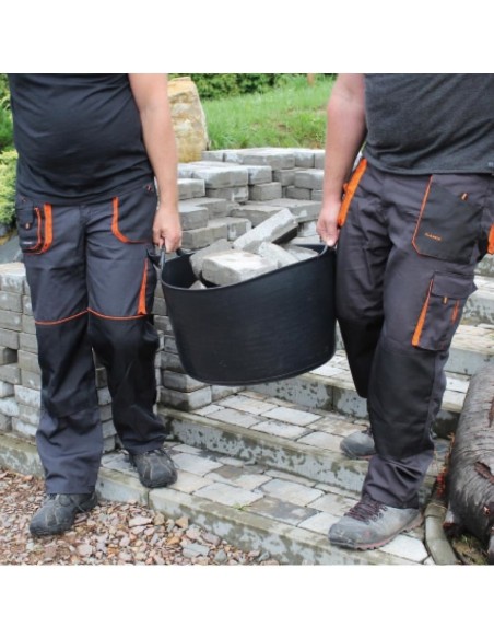 Galeata pentru constructii, rotunda, flexibila, neagra, 14 L, Artool