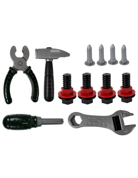 Set scule de joaca pentru copii, bormasina cu burghiu, casca si accesorii, LeanToys, 7215