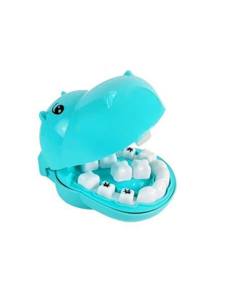 Set trusa dentist pentru copii, hipopotam albastru, LeanToys, 7393