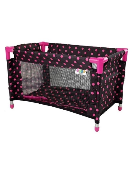 Patut pentru papusi, cu buline roz de fetite, Alice, LeanToys, 7701