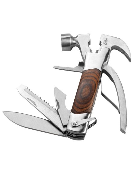 Unealta, briceag multifunctional, 13 in 1, model Survival, maner lemn, NEO