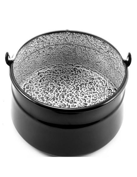 Ceaun emailat cu maner, fund plat, 16 L, Perfect Home