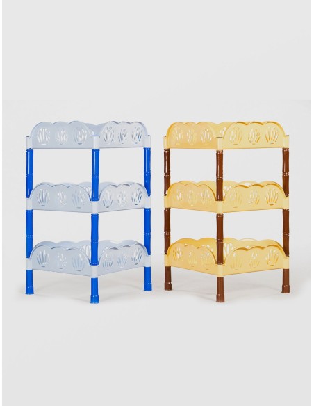 ETAJERA PLASTIC STERK 3 NIVELE COLT, 34X 46 X68, DIVERSE CULORI