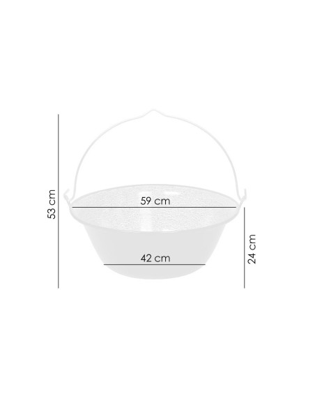 Ceaun emailat cu maner, 40 L, Perfect Home