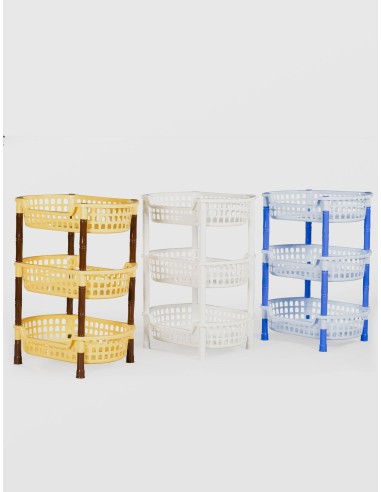 ETAJERA PLASTIC STERK 3 NIVELE OVALA, 45X32X63,...