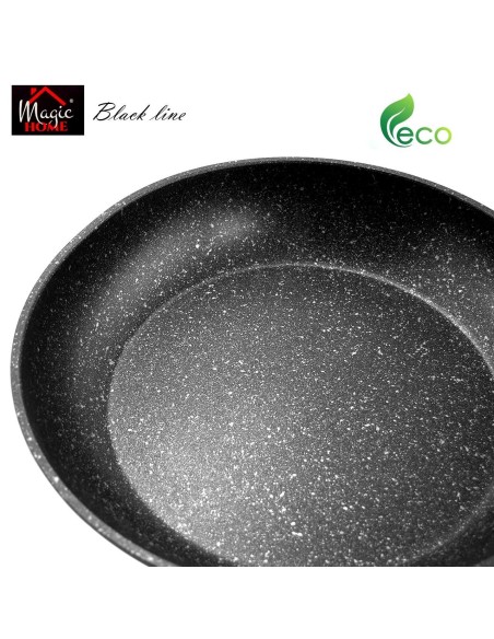 Tigaie clasica, 28 cm, antiaderenta, Black Line, MAGIC HOME
