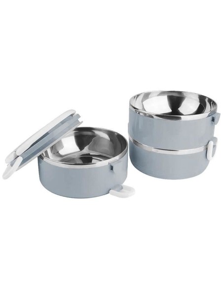 Cutie termoizolanta, sufertas, pentru transport alimente, 3 piese, 1.5 L, albastru, Magic Home