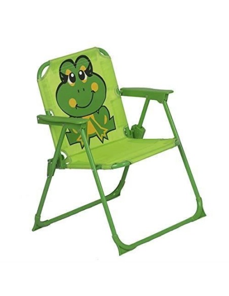 Set mobilier gradina/terasa pentru copii, pliabil, verde, model brosca, 1 masa cu umbrela, 2 scaune, Melisenda