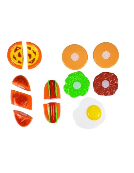 Set pentru preparare si servire, fast-food de jucarie, pentru copii, LeanToys, 4453