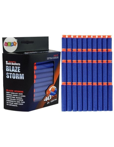 Set gloante din spuma cu ventuza, pentru arme de jucarie copii, LeanToys, 6979