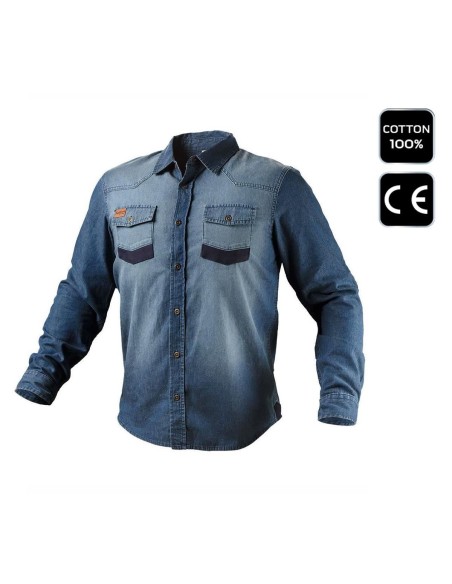 Camasa pentru lucru, de blugi, model Denim, marimea XL/54, NEO