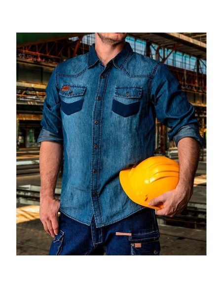 Camasa pentru lucru, de blugi, model Denim, marimea XL/54, NEO