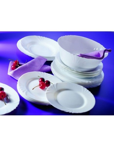 Set serviciu de masa alb, pentru 6 persoane,...