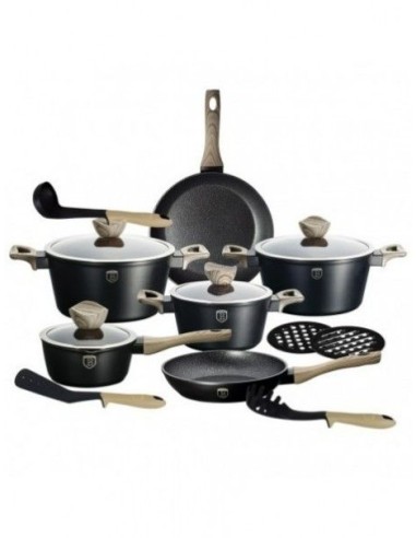 Set oale, cratite si tigai marmorate, 15 piese,...