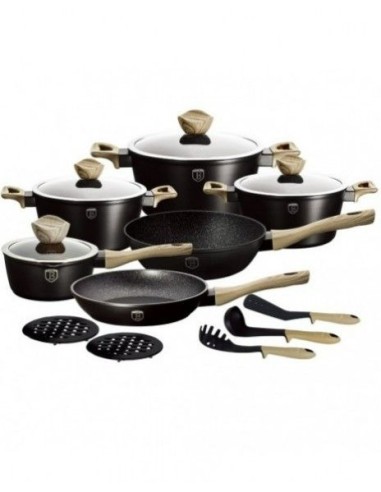 Set oale, cratite si tigai marmorate, 15 piese,...