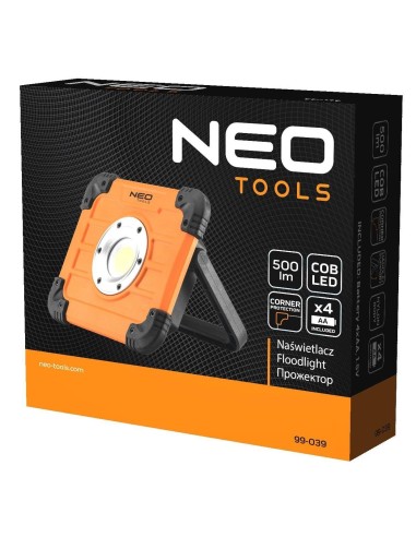 Proiector lucru, LED COB, 10 W, 500 lm, 4xAA, NEO 