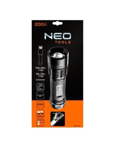 Lanterna aluminiu 200 lm, zoom, 3xAAA, NEO 2
