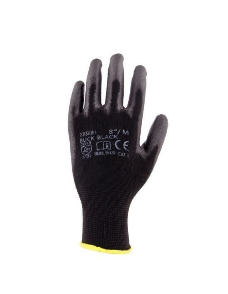 Manusi BUCK negre, nailon/poliuretan, marimea S, Ardon