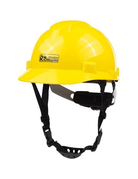 Casca de protectie HDPE, galben, reglaj in 4 puncte, Richmann Exclusive
