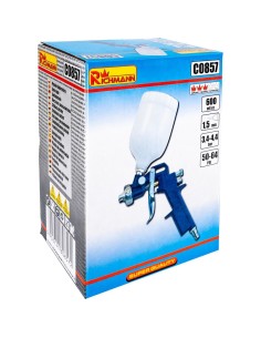 Pistol de vopsit, mini, vas superior, plastic, 0.6 L, 1.5... 2