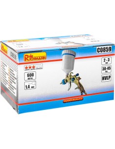 Pistol de vopsit, mini, vas superior, plastic, HVLP, 0.6... 2