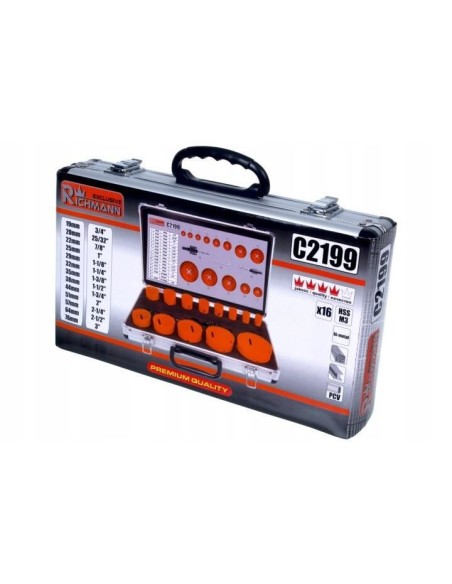Carote bimetal pentru gaurit lemn, metal, set 16 piese, 19-76 mm, Richmann Exclusive
