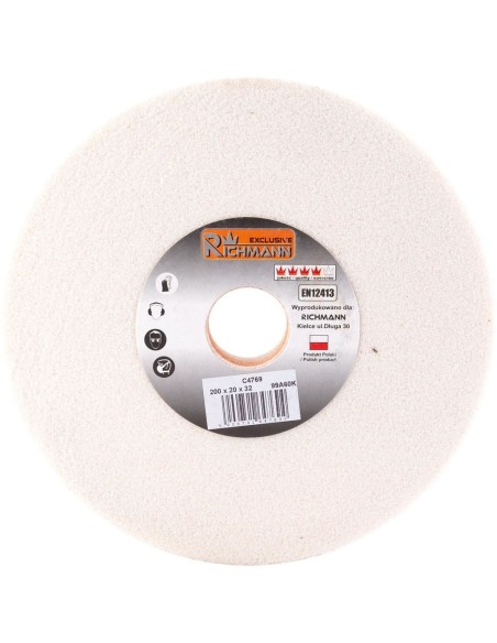 Piatra polizor de banc, electrocorund alb, granulatie 60K, 200x20x32 mm, Richmann Exclusive