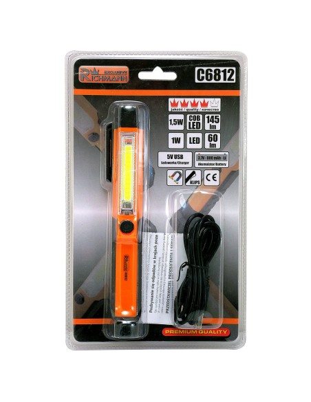 Lanterna MINI de lucru, 145+60 lm LED, lampa portabila cu acumulator, 800 mAH, RICHMANN EXCLUSIVE