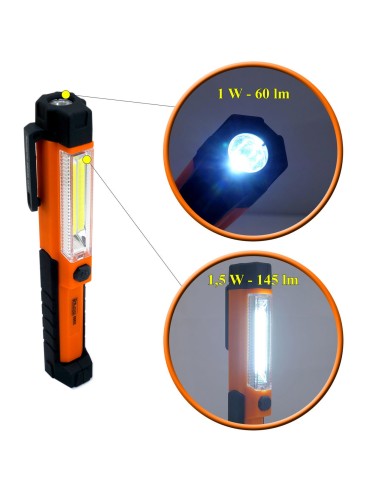 Lanterna MINI de lucru, 145+60 lm LED, lampa...