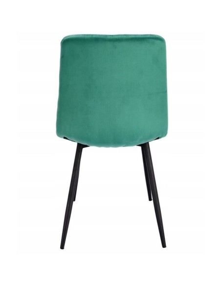 Scaun bucatarie/living, matlasat, catifea, metal, verde, 44x52x89 cm, Piado