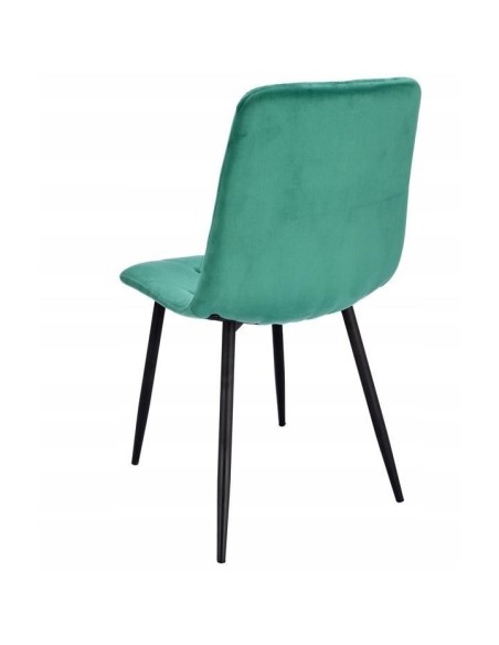 Scaun bucatarie/living, matlasat, catifea, metal, verde, 44x52x89 cm, Piado