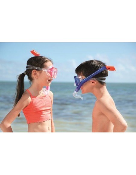 Set snorkeling pentru scufundari, copii, Bestway, 24023 , roz